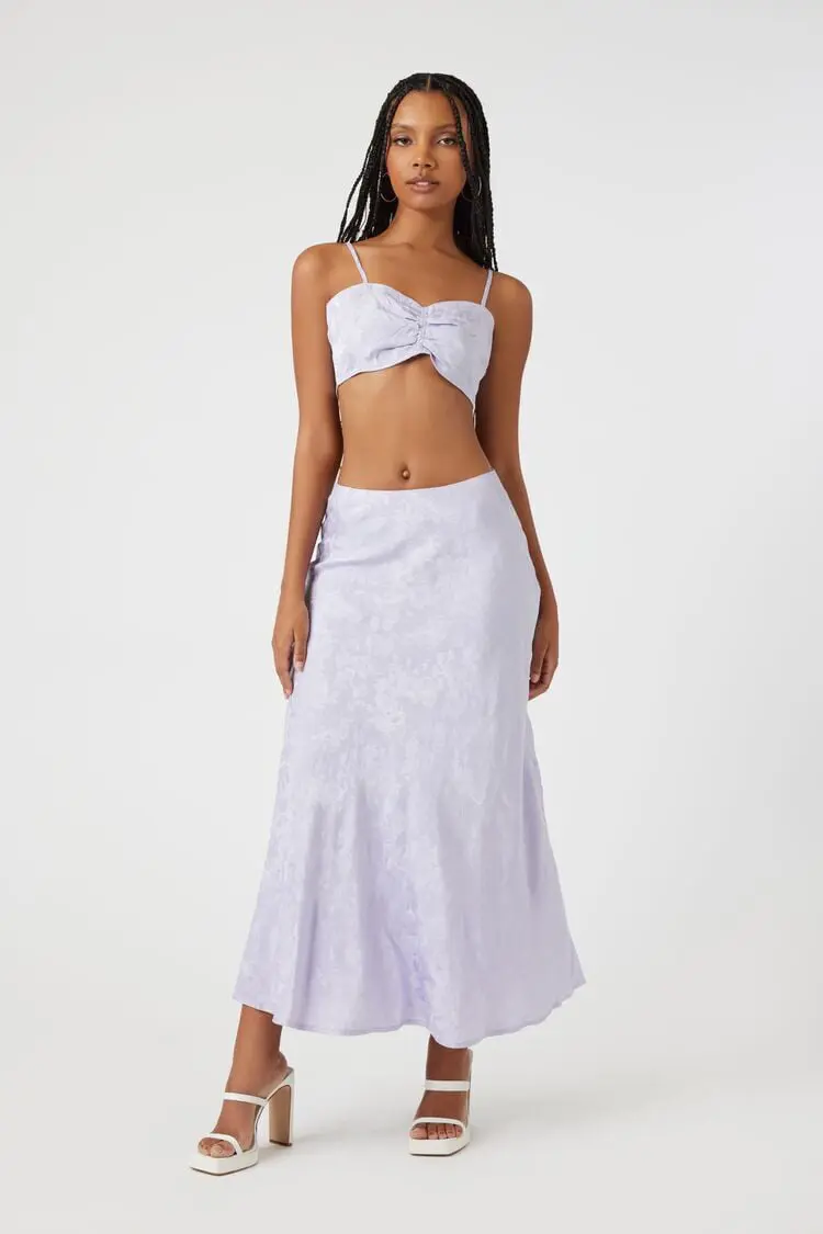 Forever 21 white flowy skirt best sale