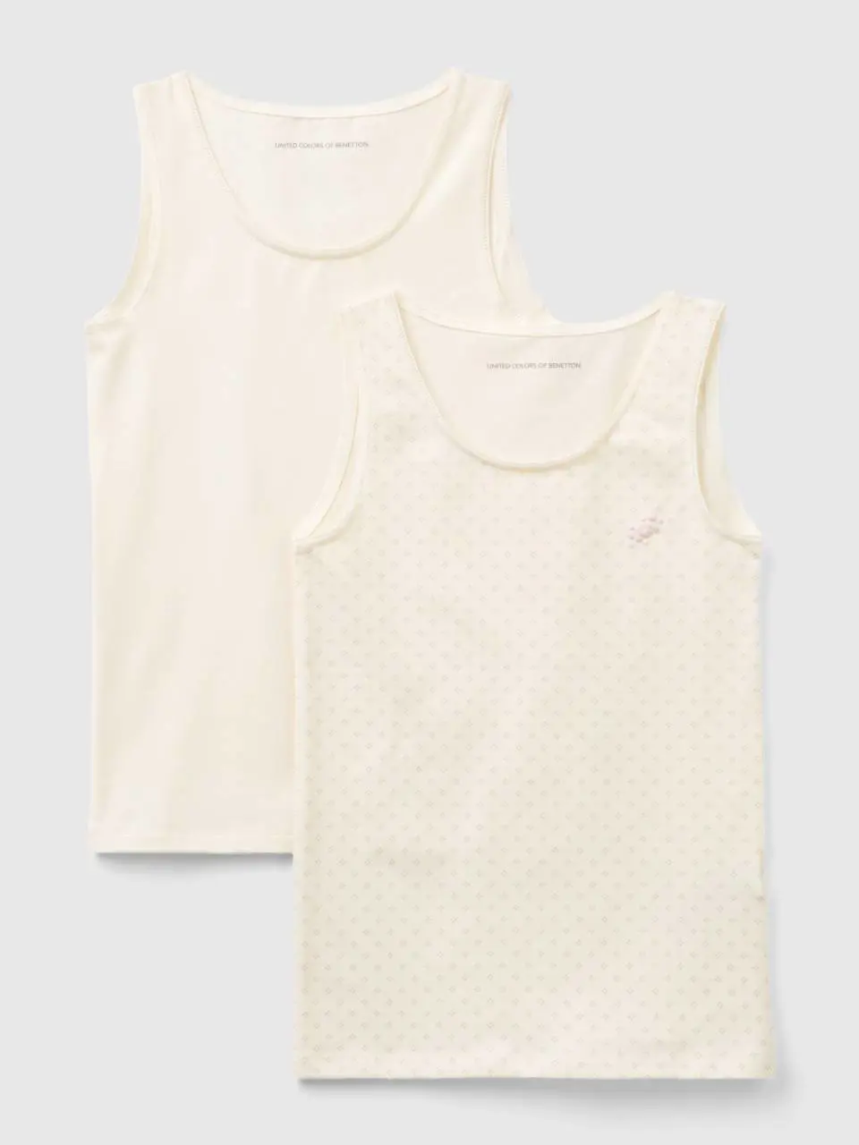 Benetton two camisoles in stretch cotton. 1