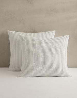 Banana Republic Cotton Waffle-Weave Shams white