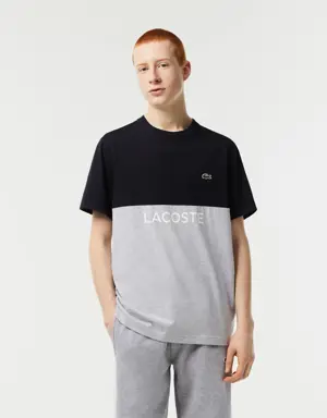 Lacoste T-shirt jersey regular fit de algodão Lacoste Colorblock para homem