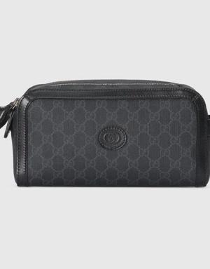 Toiletry case with Interlocking G