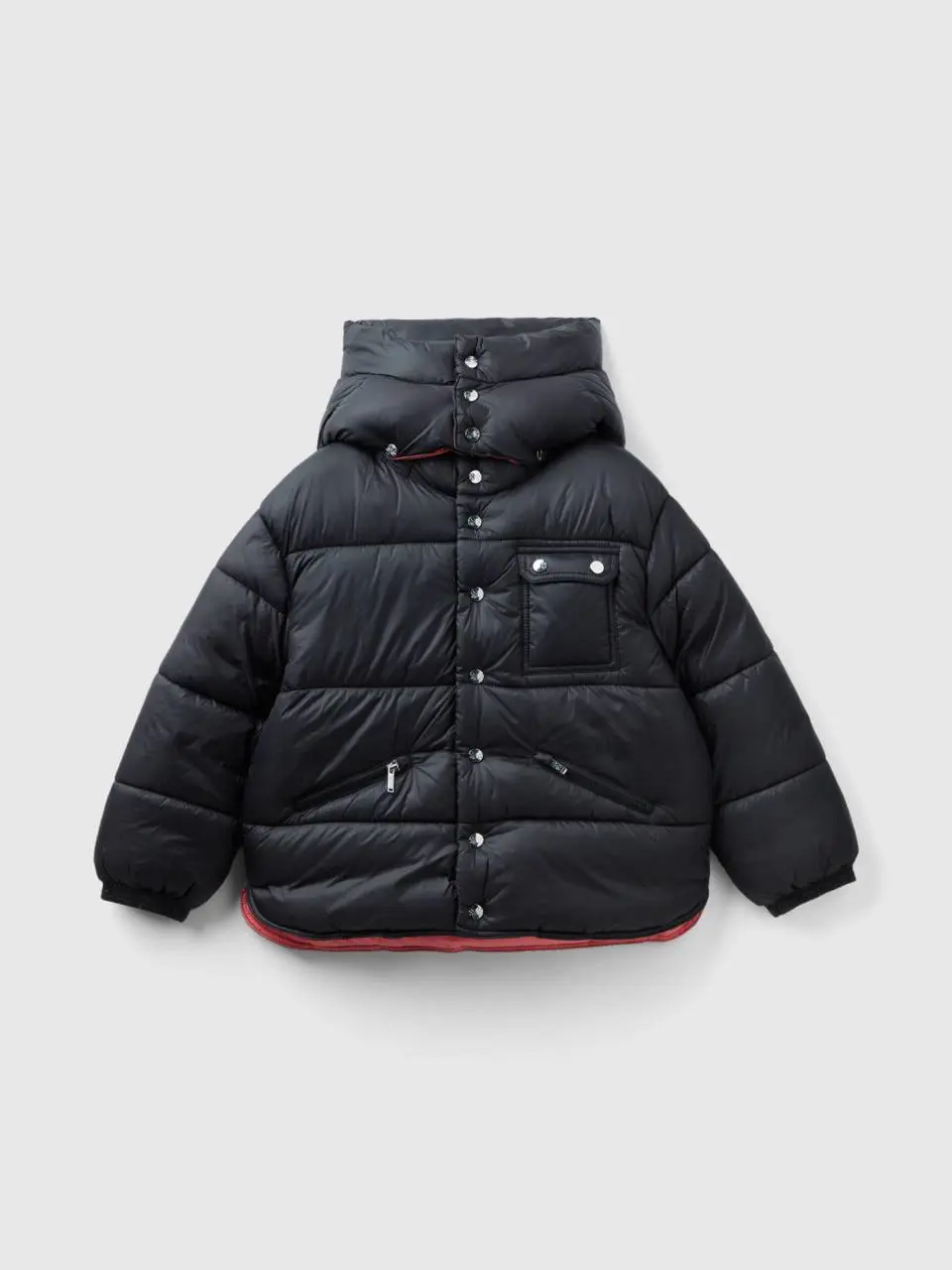 Benetton padded jacket with removable hood. 1