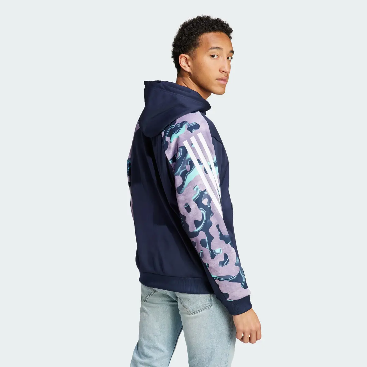Adidas Future Icons Allover Print Hoodie. 3