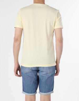 Yellow Men Short Sleeve Tshirt