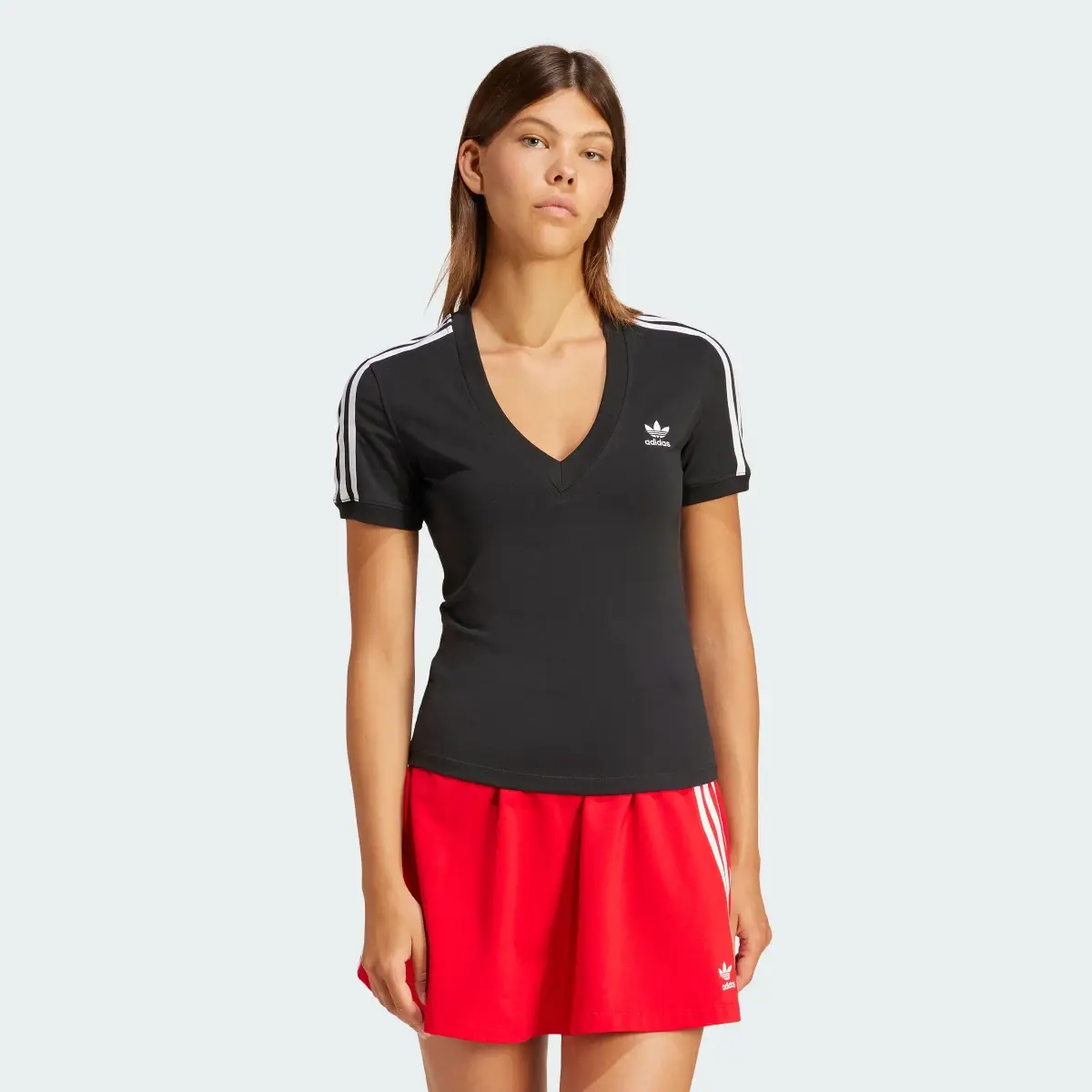 Adidas Koszulka 3-Stripes V-Neck Slim. 2