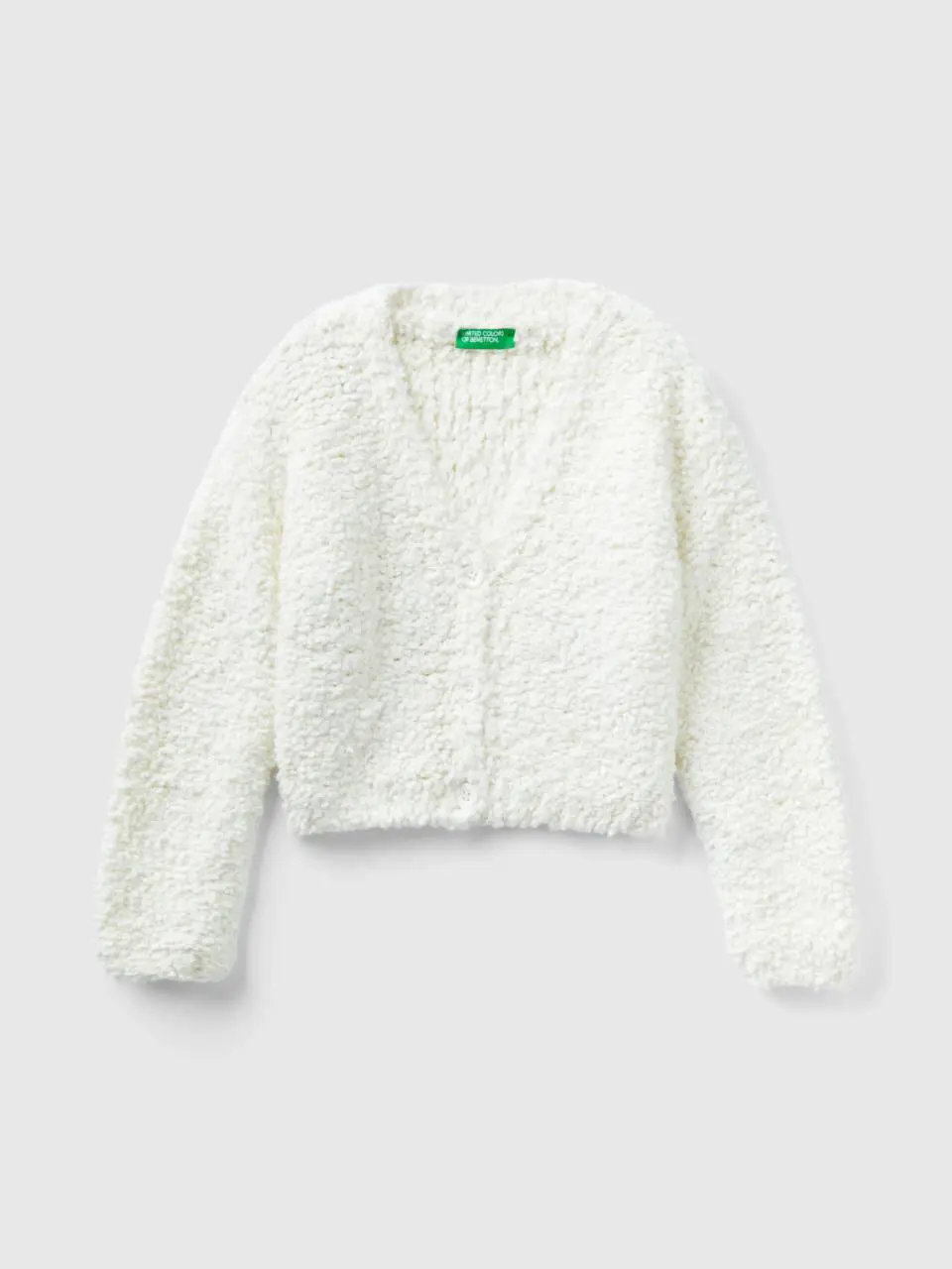 Benetton bouclé v-neck cardigan. 1