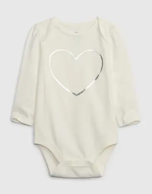 Baby 100% Organic Cotton Mix and Match Graphic Bodysuit beige