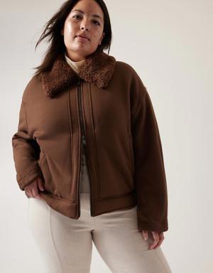 Athleta Westbound Sherpa Jacket brown