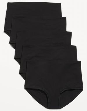 Maternity 5-Pack Over-the-Bump Underwear Briefs black
