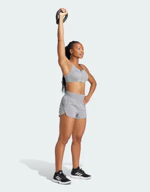 Adidas Pacer Stretch-Woven Zipper Pocket Lux Shorts. 3 Adidas Pacer Stretch-Woven Zipper Pocket Lux Shorts. 3