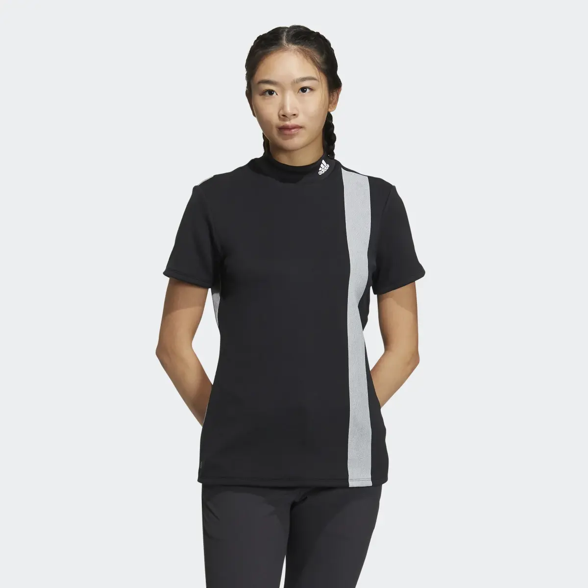 Adidas AEROREADY 3-Bar Mock Neck Shirt. 2