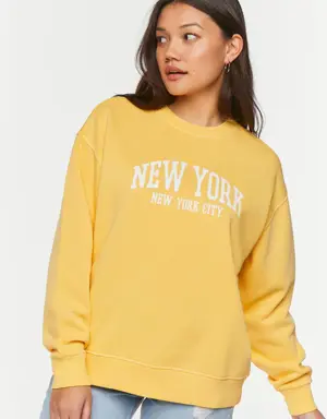 Forever 21 New York Graphic Pullover Yellow/Multi