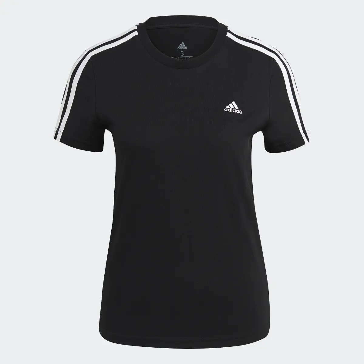 Adidas LOUNGEWEAR Essentials Slim 3-Streifen T-Shirt. 1