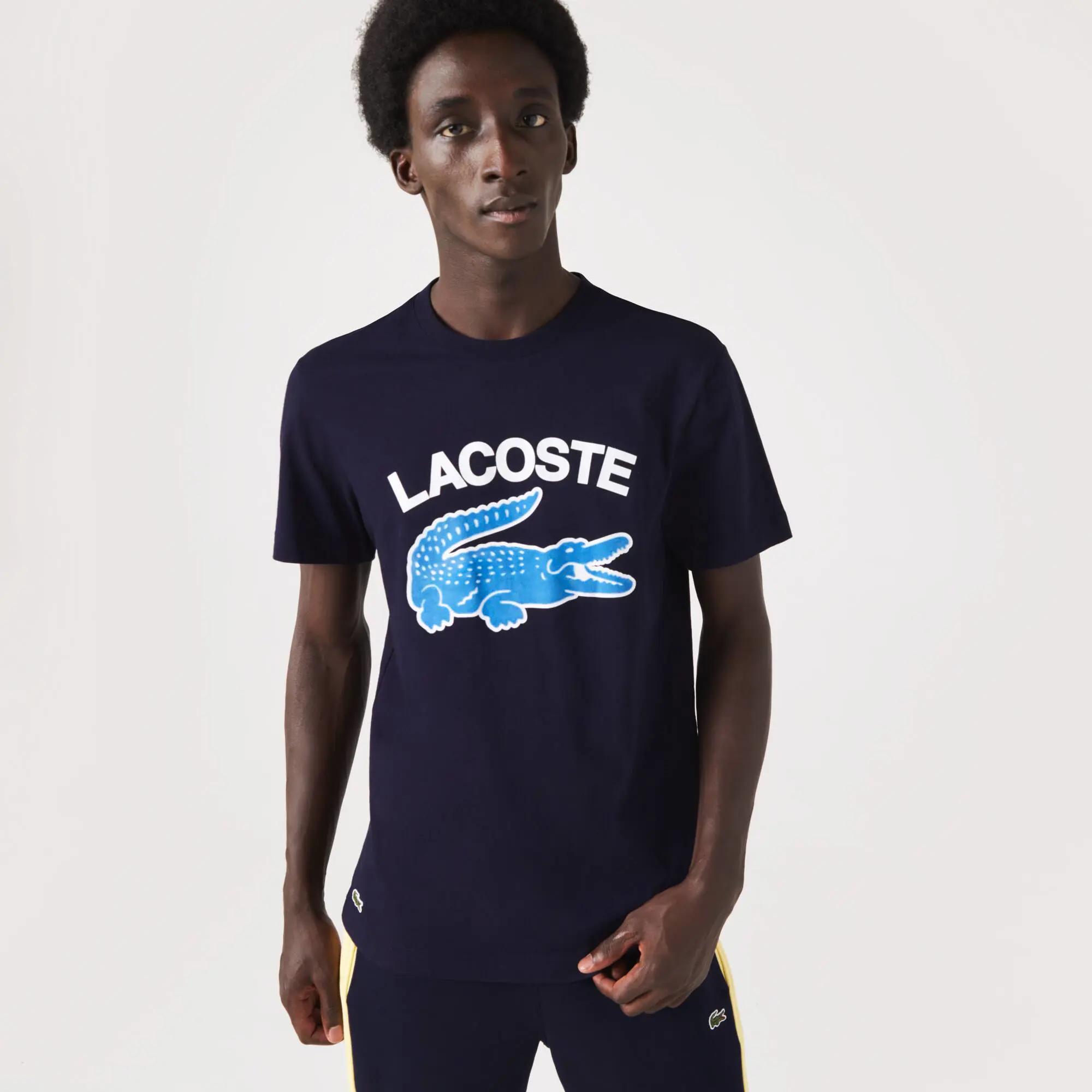 Lacoste T-shirt homme regular fit avec imprimé crocodile XL Lacoste. 1