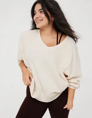 By Aerie Wow! Waffle Oversized T-Shirt