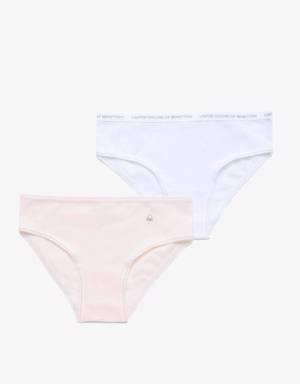 Two underwear in stretch cotton