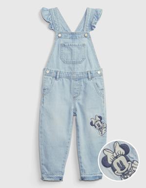 babyGap &#124 Disney Minnie Mouse Denim Overalls with Washwell blue
