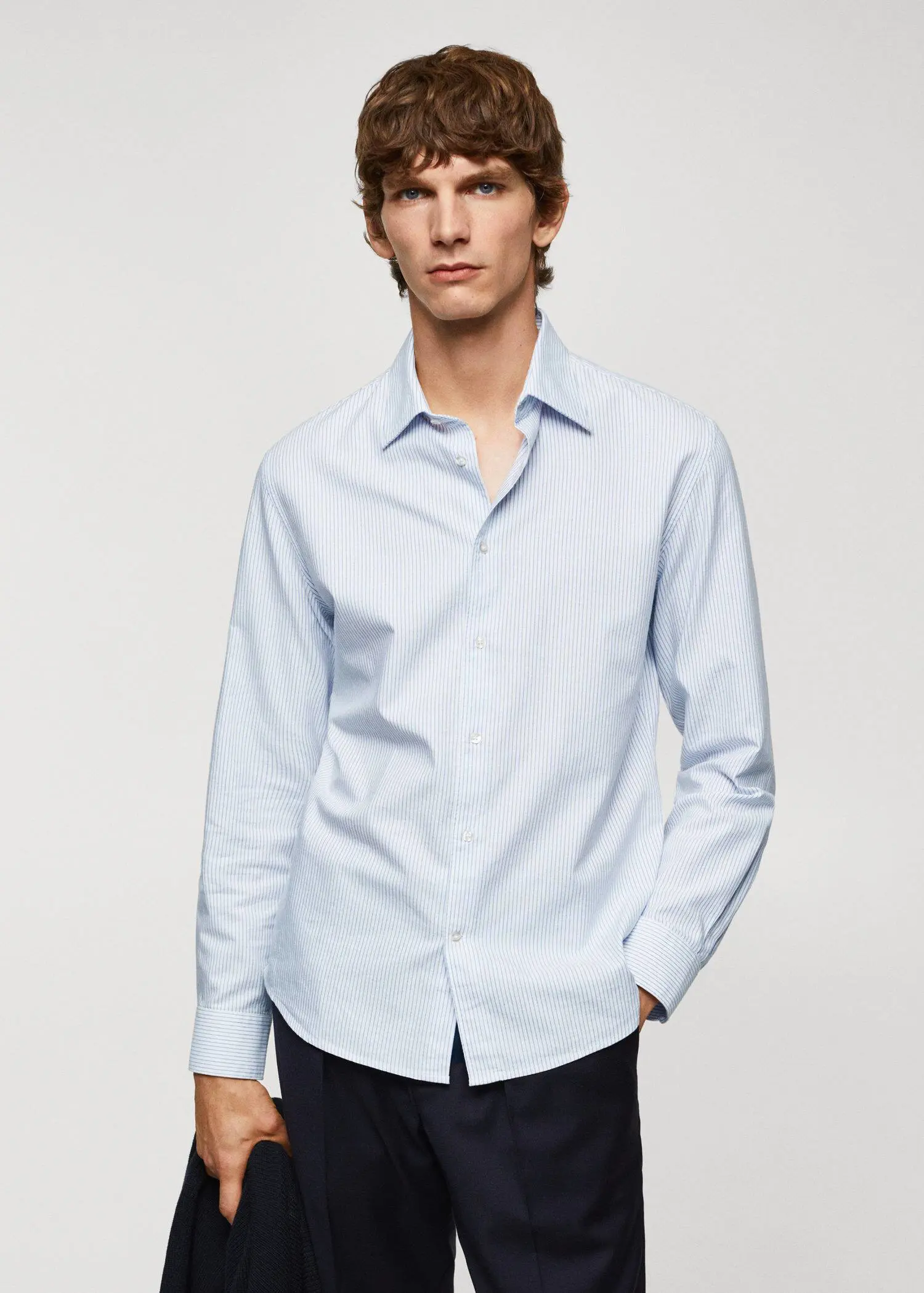Mango Slim fit Oxford cotton shirt. 1