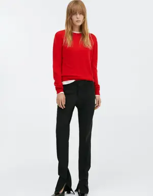 Pull-over laine col montant