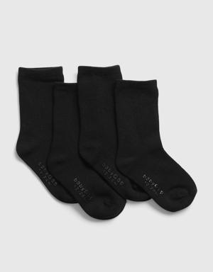 Toddler Crew Socks (4-Pack) black