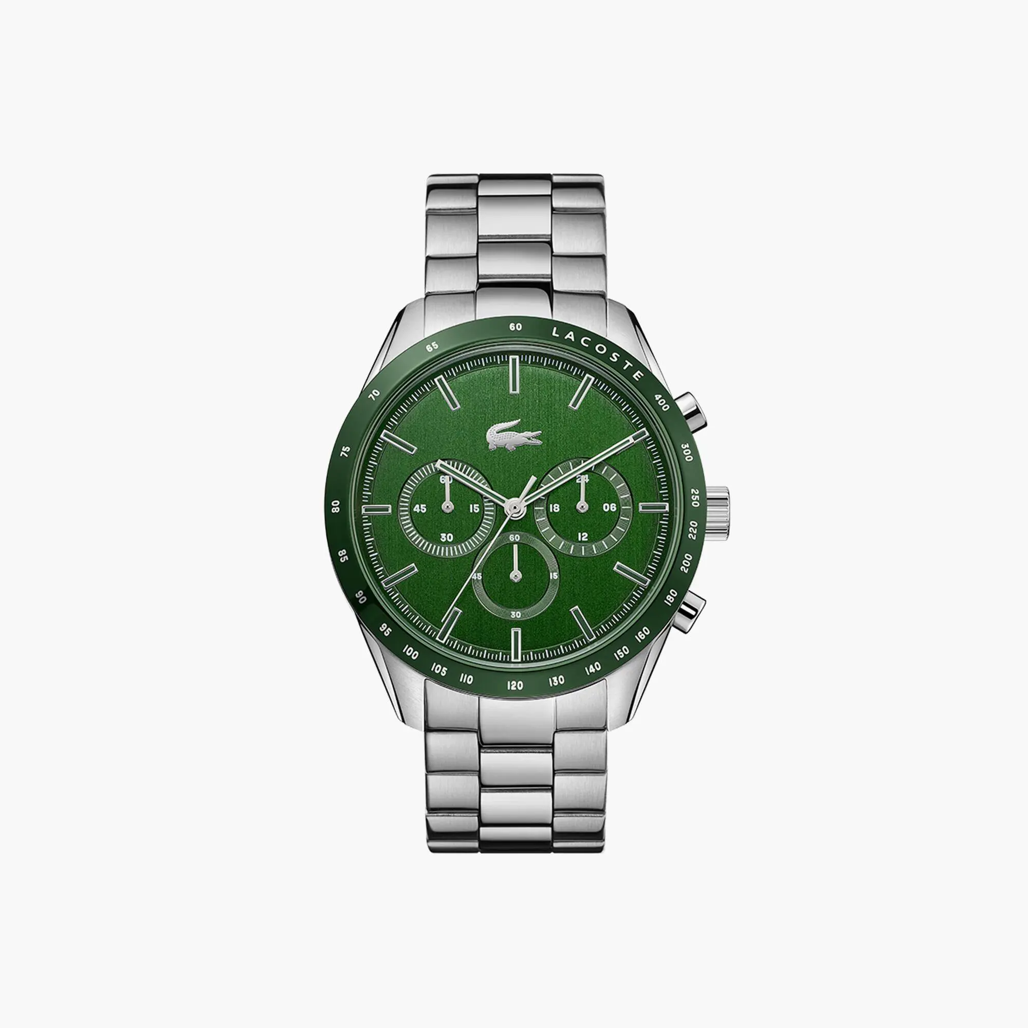 Lacoste Orologio cronografo Boston verde con cinturino in acciaio inossidabile. 2