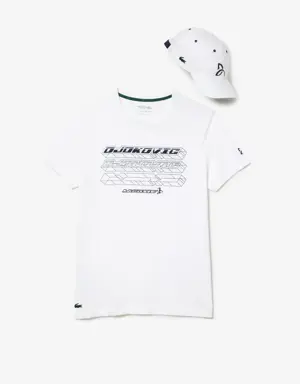 Men’s Lacoste Tennis x Novak Djokovic Regular Fit T-Shirt and Cap Pack
