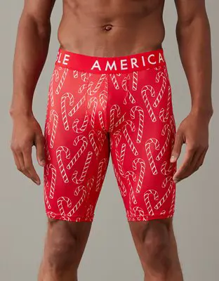 American Eagle O Candy Canes 9" Flex Boxer Brief. 1