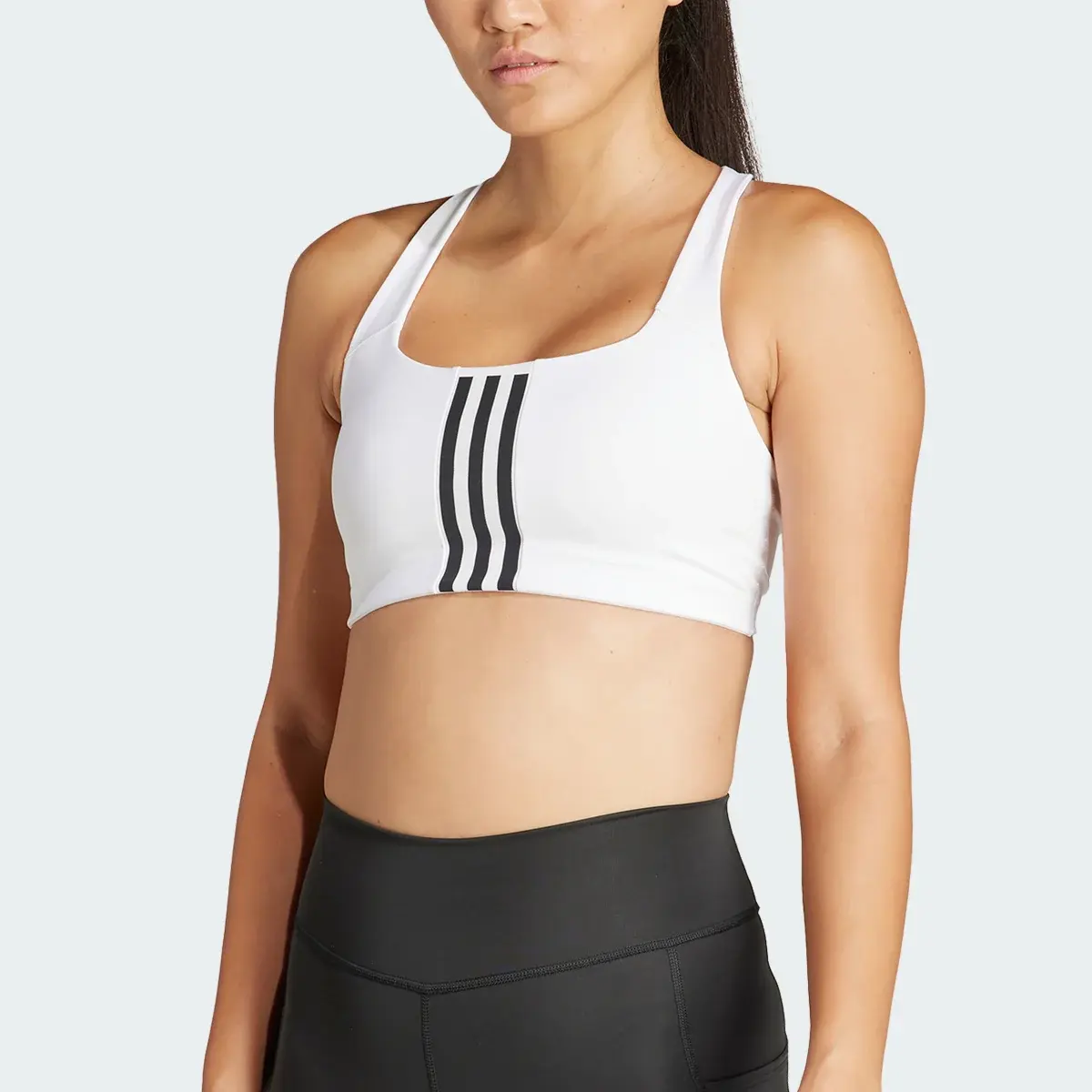 Adidas Powerimpact Training Medium-Support 3-Stripes Bra. 1