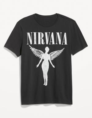 Nirvana™ Gender-Neutral Graphic T-Shirt for Adults black