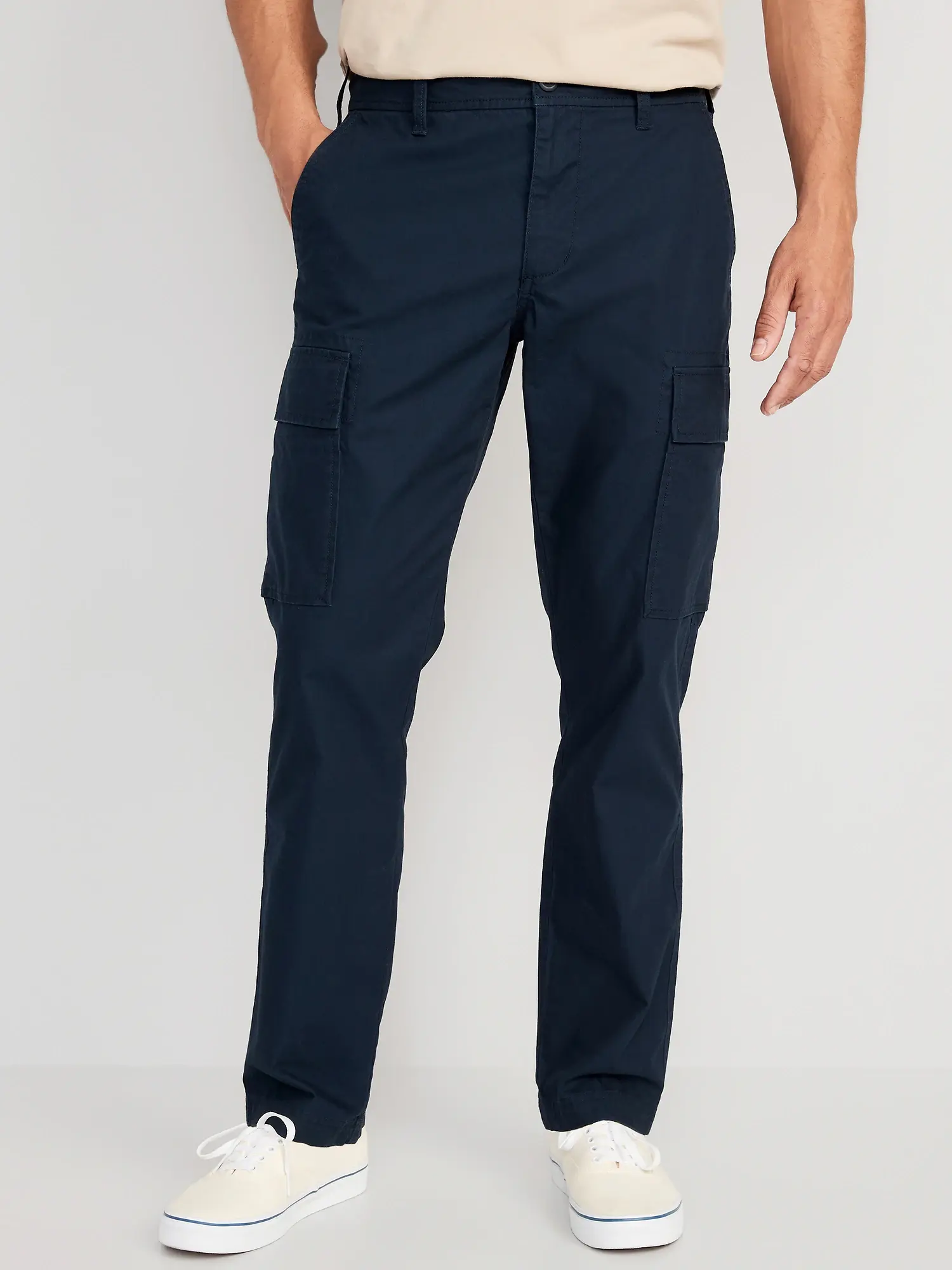 Old Navy Straight Oxford Cargo Pants blue. 1