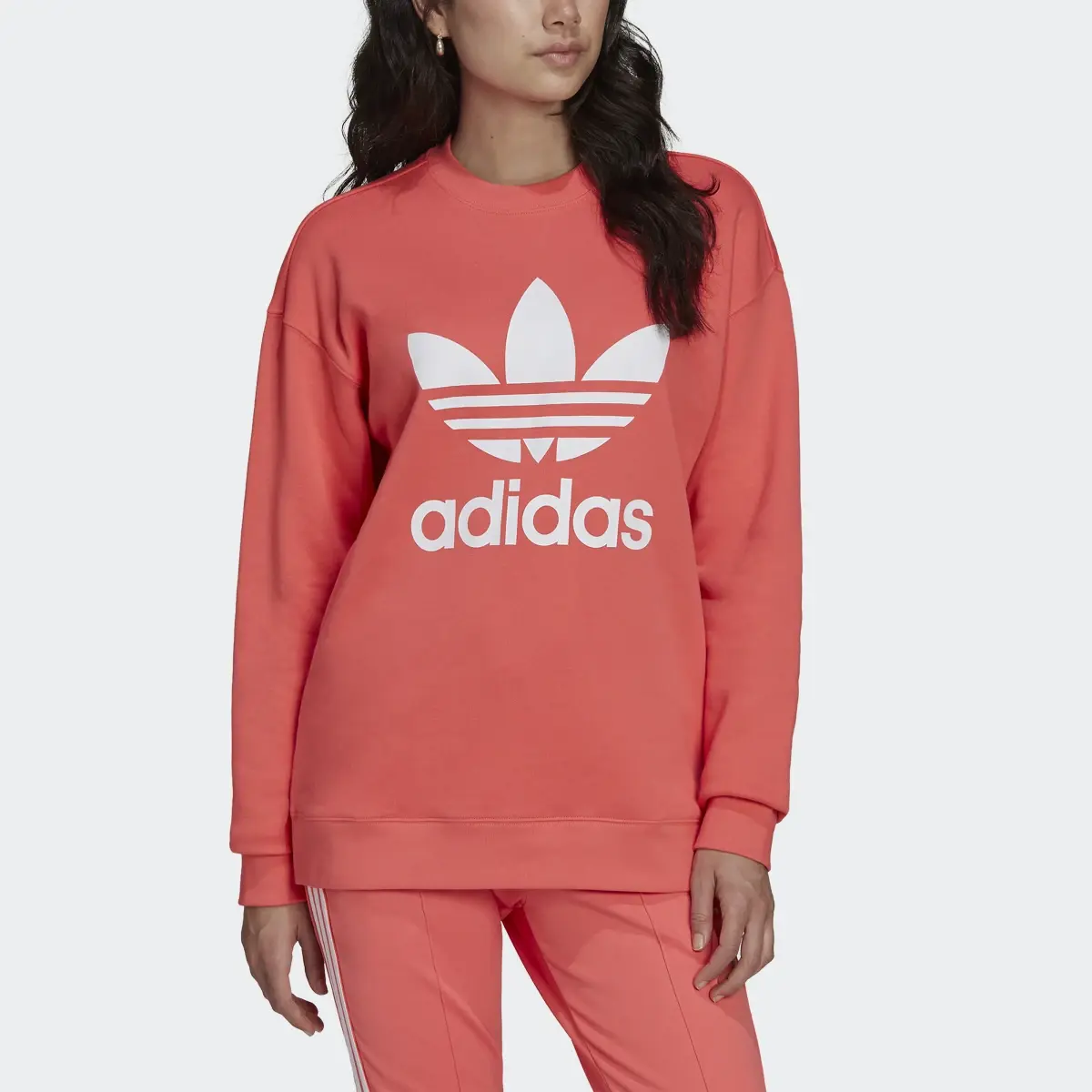 Adidas Trefoil Crew Sweatshirt. 1