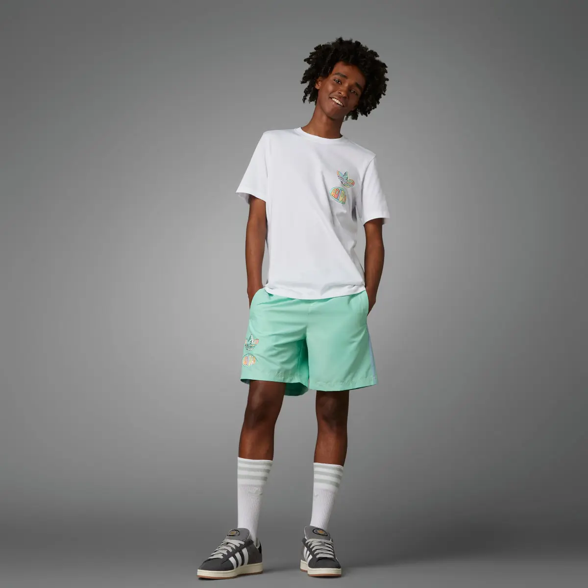 Adidas Enjoy Summer Front/Back Graphic T-Shirt. 3