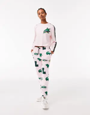 Women's Lacoste Holiday Comic Print Trackpants
