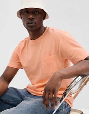 Gap 100% Organic Cotton Pocket T-Shirt orange