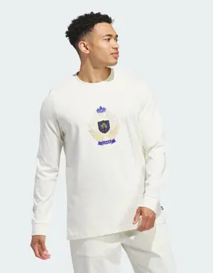 Adidas Go-To Crest Graphic Long Sleeve T-Shirt. 2