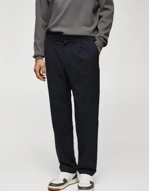Relaxed-fit wool trousers