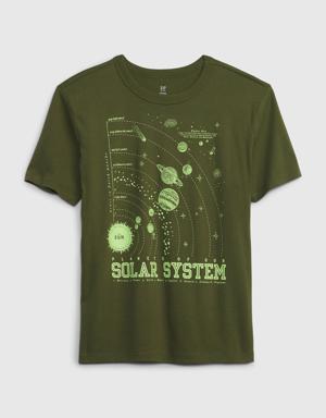 Kids 100% Organic Cotton Graphic T-Shirt green
