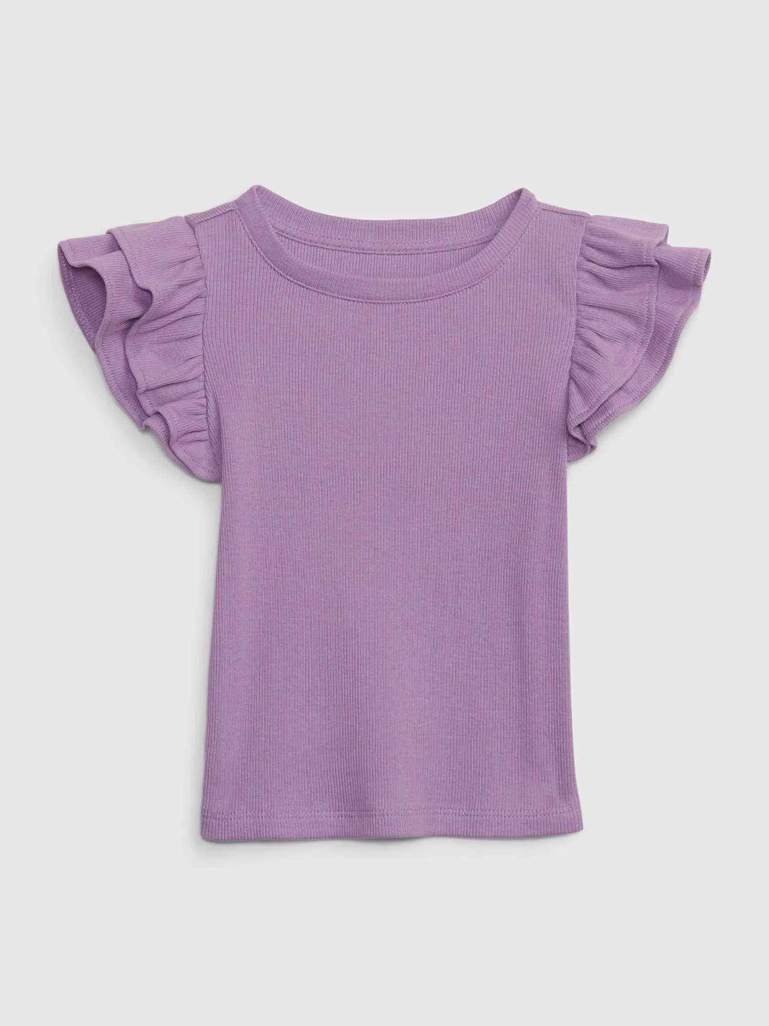 Gap Toddler Flutter Sleeve T-Shirt purple. 1