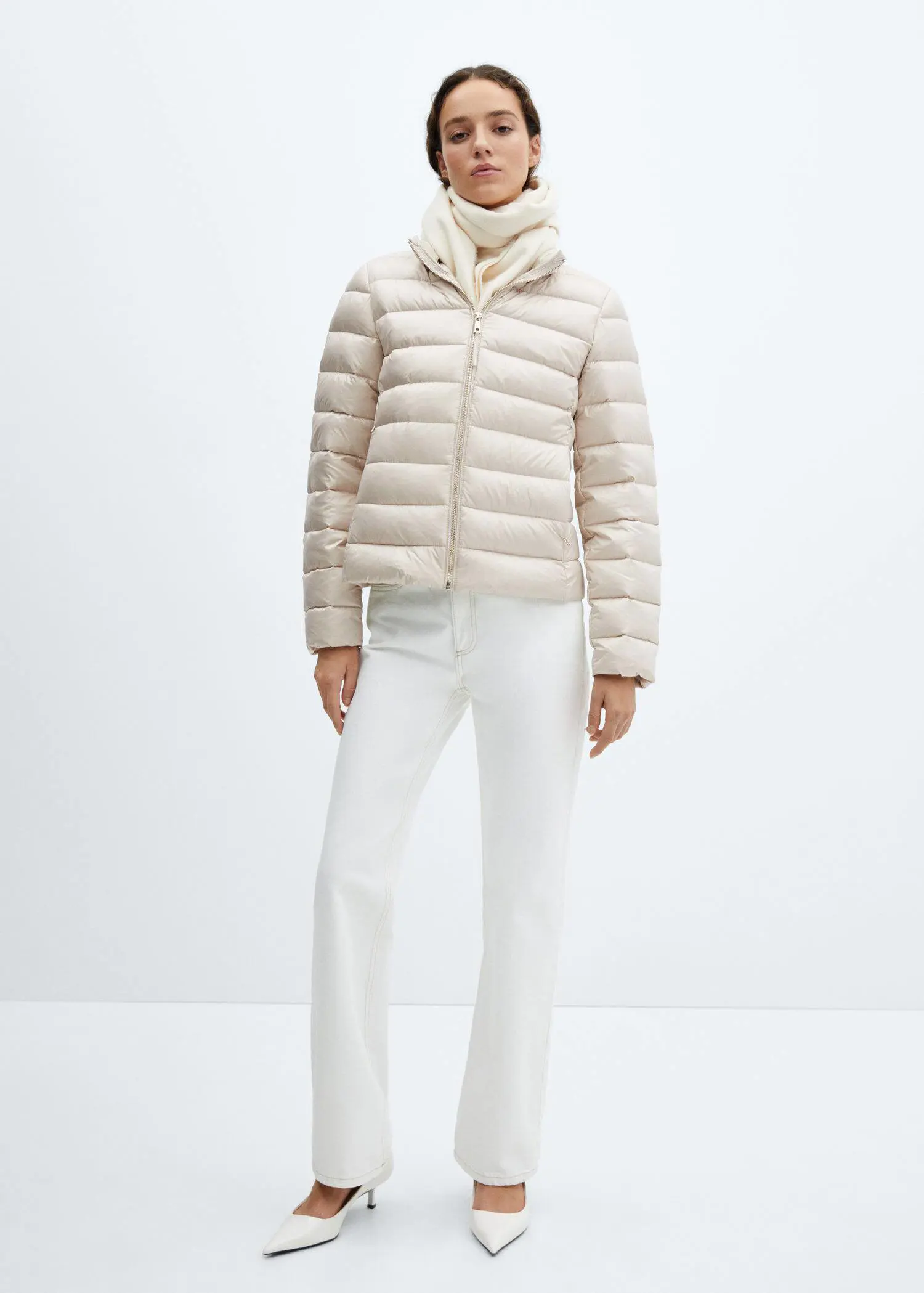 Mango Quilted feather coat. 1