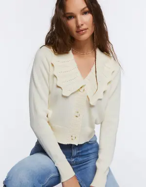 Forever 21 Chelsea Collar Cardigan Sweater Cream