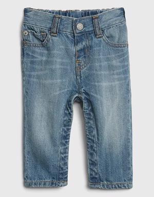 Baby 100% Organic Cotton Slim Jeans blue