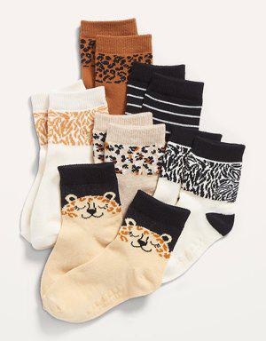 Unisex 6-Pack Printed Crew Socks for Toddler & Baby multi