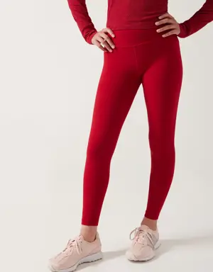 Athleta Girl High Rise Powervita Chit Chat Tight red