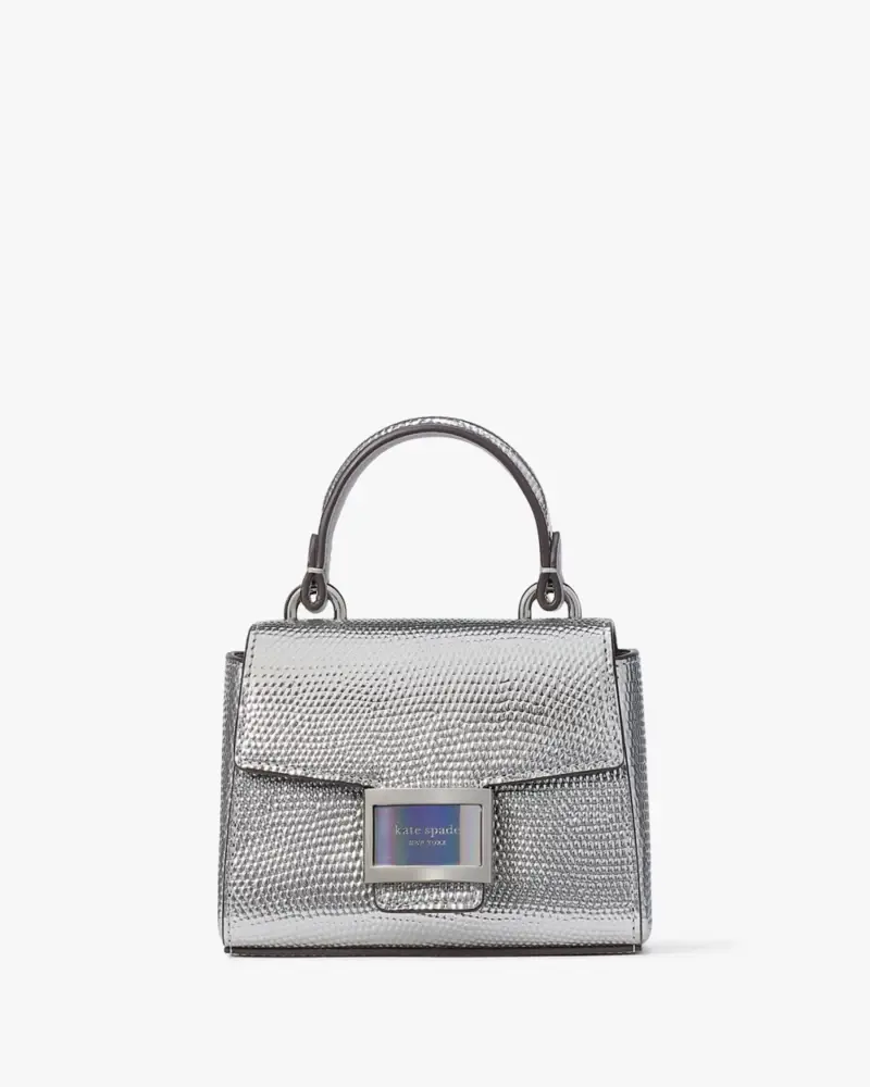 Kate Spade Katy Embossed Metallic Micro Crossbody. 1