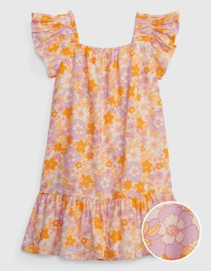 Toddler Crinkle Gauze Floral Dress multi