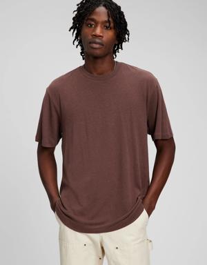 Gap Linen Blend T-Shirt brown