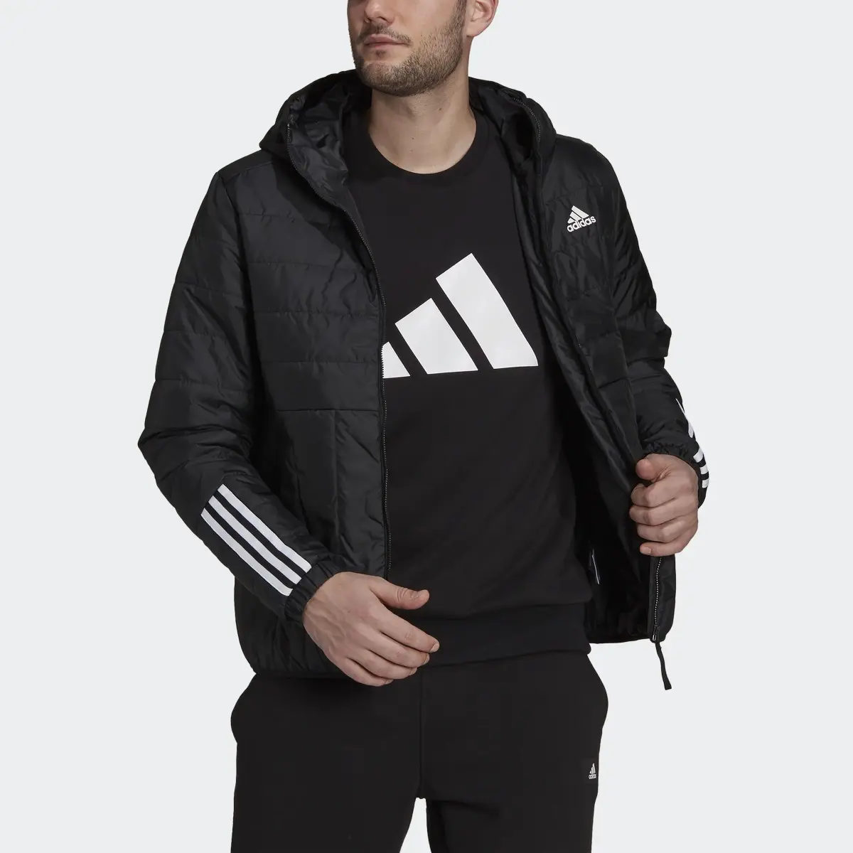 Adidas Chaqueta con capucha Itavic Light 3 bandas. 1