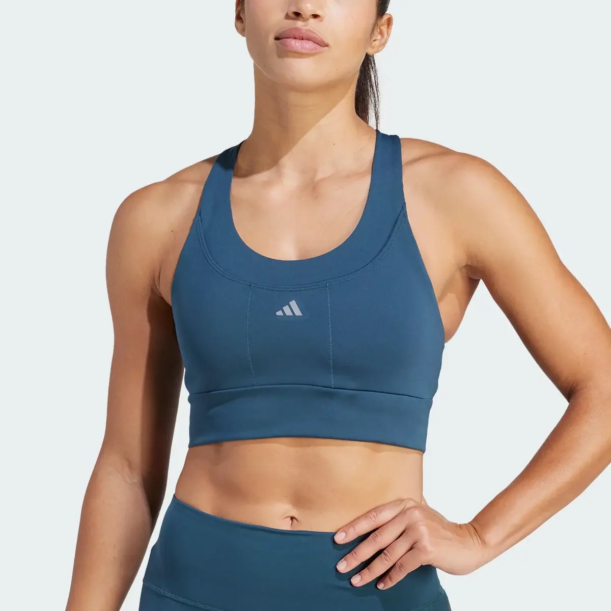 Adidas Brassière de running à poches Maintien moyen. 1