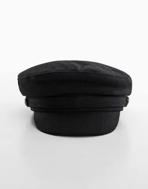 Wool cap with visor
