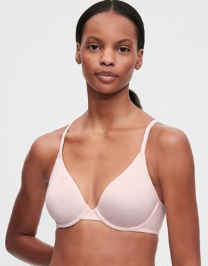 Bare Natural Double-Knit Plunge Bra pink